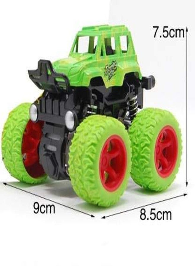 TEMSON 4WD Mini Monster Trucks Friction Powered Cars for Kids Pack of: 2 (Red & Green) - Image 3